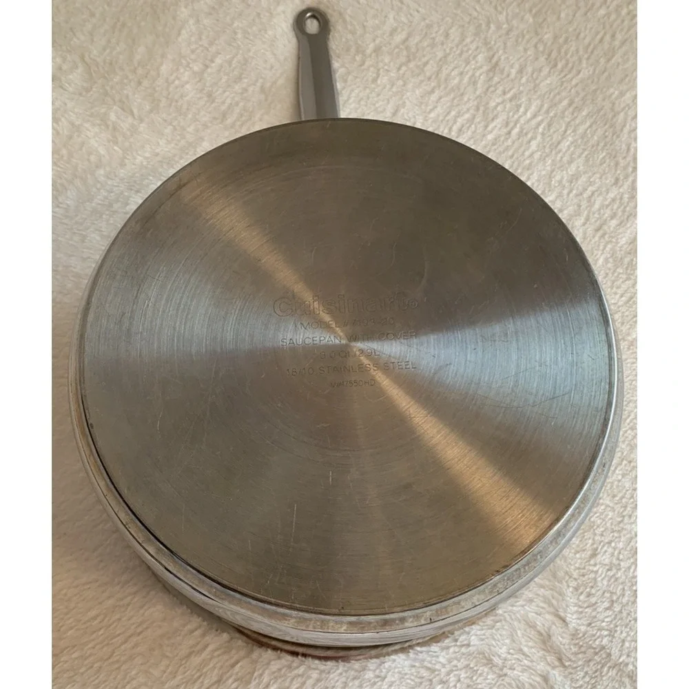 Cuisinart 3 Qt. Saucepan Model #7193-20 Stainless Steel No Lid FLAW